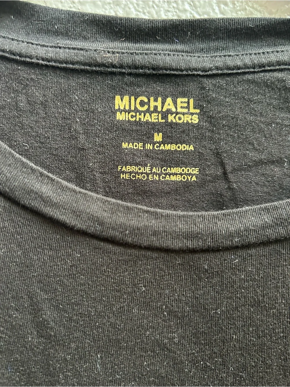 Michael Kors Black Studded MK Logo Short Sleeve Tee